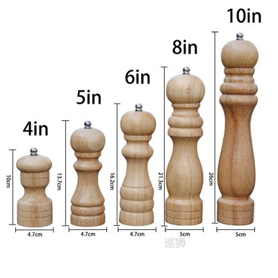 Salt And Pepper Mill Wood Manual Pepper Shakers With Adjusta