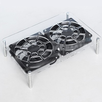 Acrylic board multi-layer router cooling rack with USB 12cm