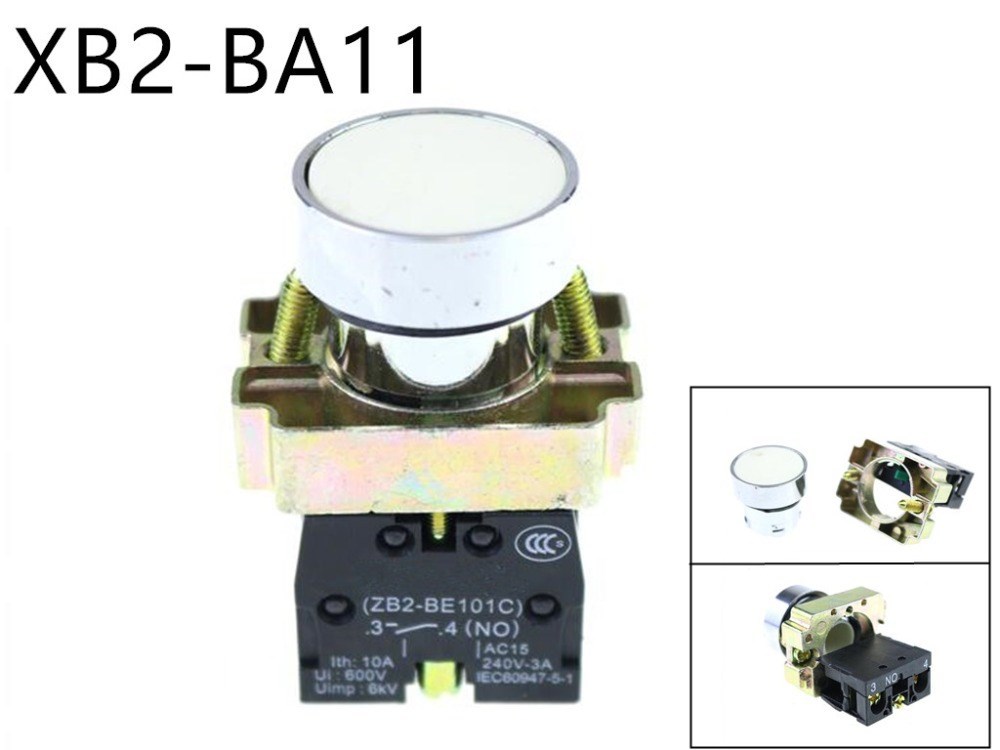 22mm white Momentary Push Button Switch XB2-BA11 1NO