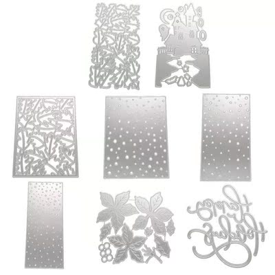 Leaves Board Castle Words Metal Cutting Die Creative Paper A