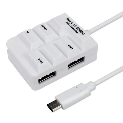 Type C USB 3.1 HUB All in 1 SD TF  OTG Card Reader  for Macb