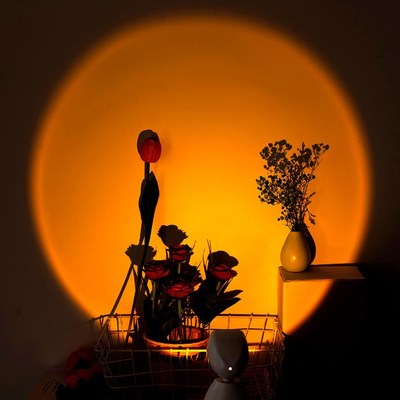 Robot Sunset Lamp Starry Projector USB LED Night Light Rainb