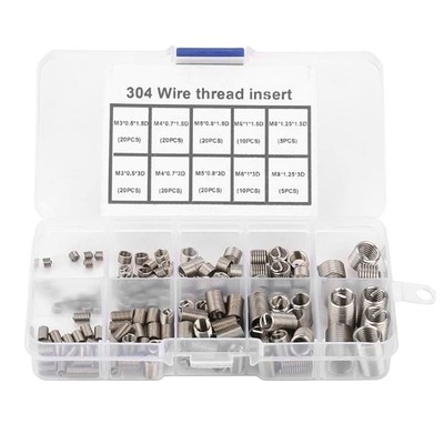 150pcs Stainless Steel Helicoil Thread Repair Insert Kit M3