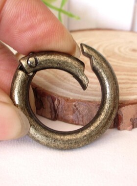 Portable Mini Circle Carabiner Spring Clip Hook Keychain Out