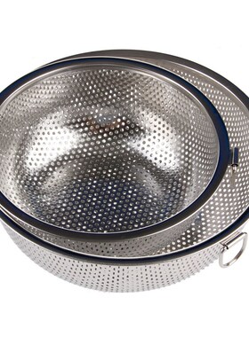 *Stainless Steel Kitchen Hole Sifter Colander Dense Mesh Str