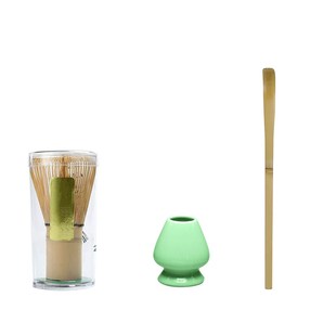 Matcha Making Tool Set Bamboo Tea Whisk Tea Scoop Ceramic Te