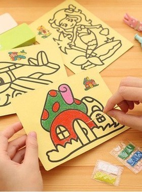 New 1/5 Pcs Kids DIY Color Sand Painting Art  Drawin