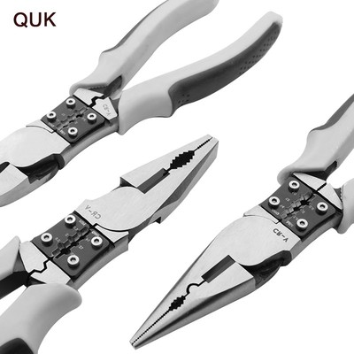 QUK Multitool Pliers Set Wire Stripper Crimper Cable Cutter