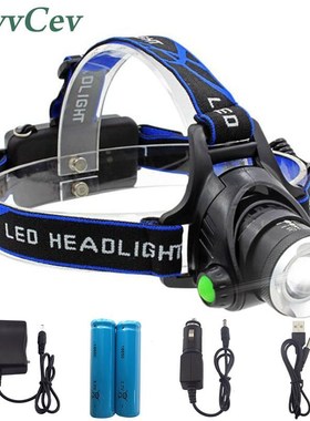 XM-L Q5 Led Headlamp Zoomable Headlight Waterproof Head Torc