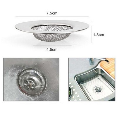 Stainless Steel Bathtub Hair Catcher Shower Drain Hole Filte
