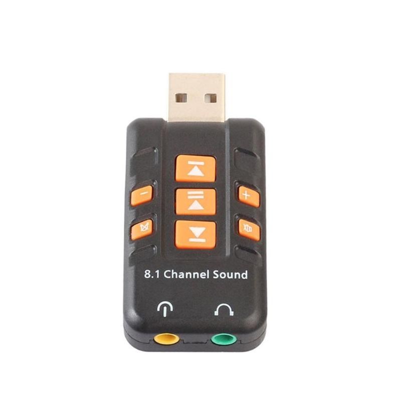 USB Type-A Sound Card 8.1 Channel Virtual CH 3D Audio Adapte