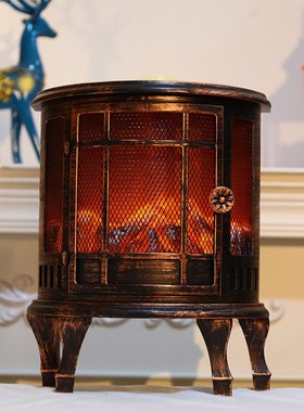 Creative Night Light LED Christmas Fireplace Lamp Simulation