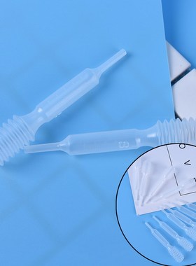 10Pcs 5ml Transparent  Liquid Transfer Graduated Pipettes 适