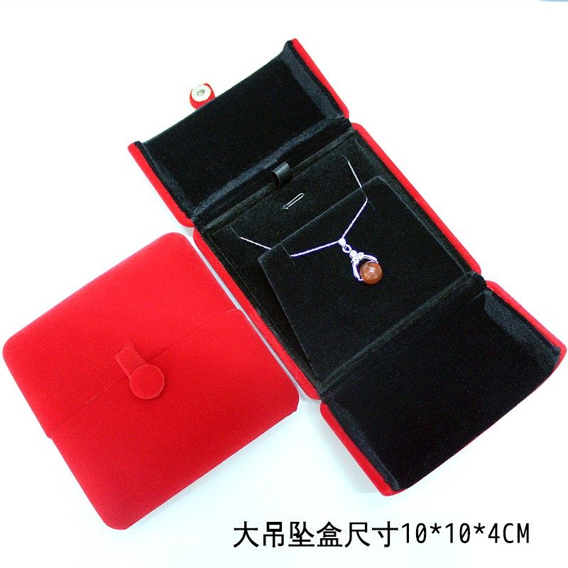 jewelry boxes buckle flannelette double open ring box