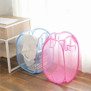 1Pc Handle Laundry Basket Foldable Stand Storage Box Polyest