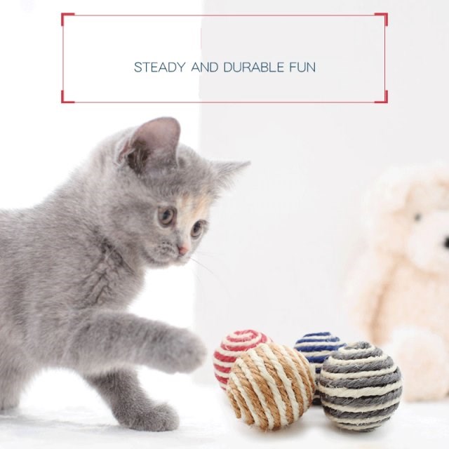 Hot Sale Cat Play Chewing Toy Sisal Straw Cat Pet Rope Weave