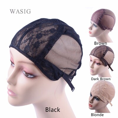 Lace Wig cap for making wigs with adjustable strap on the ba