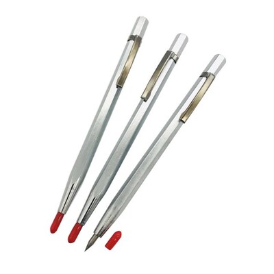 Conical Tungsten Steel Tip Scriber Clip Pen for Ceramics Gla