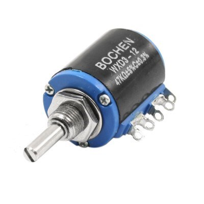WXD3-12 2 Watt 47K Ohm 26x21mm Body Wirewound Potentiometer