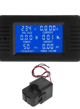 AC 80-260V 110V 220V 100A Digital Panel Ampermeter Volt Watt
