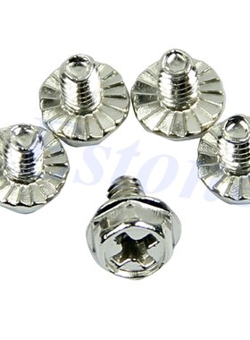 100pcs Toothed Hex 6/32 Computer PC Case Hard Drive Motherbo