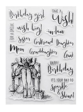 Creative DIY Wing Girl Pattern Transparent Clear Seal Scrapb