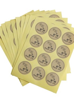 120pcs/10sheets Round Decorative Thank you with heart ballon