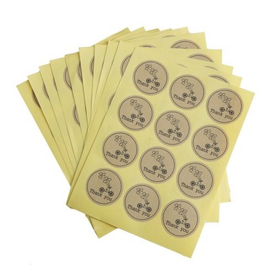 120pcs/10sheets Round Decorative Thank you with heart ballon