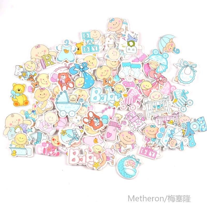 lovely baby painted wooden scrapbooking diy craft for party