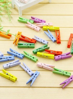 30pcs Random Color Wooden Clip Clamp Clips  Artwork