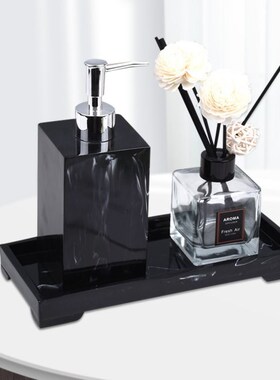 Vanity Tray Resin Storage Tray Bathroom Marble Texture Tray