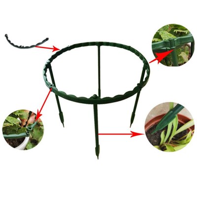 2pc Plastic Plant Support Pile Stand For Flowers Semicircle