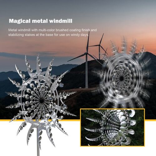 Magical Metal Windmill Garden Decoration Outdoor Wind Spinne