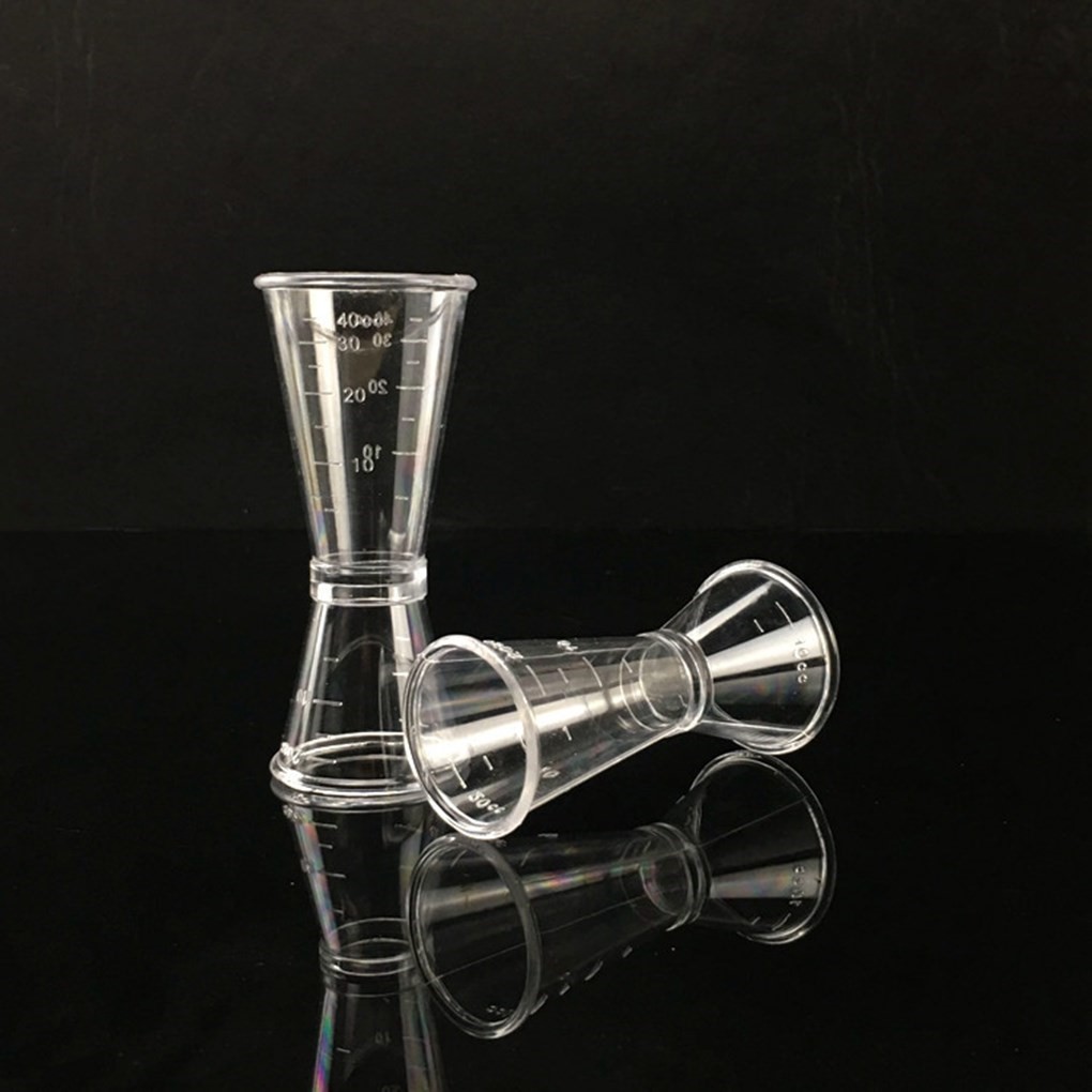 Elenxs Double Clear Ounce Measuring Cup Plastic Resin Milk T
