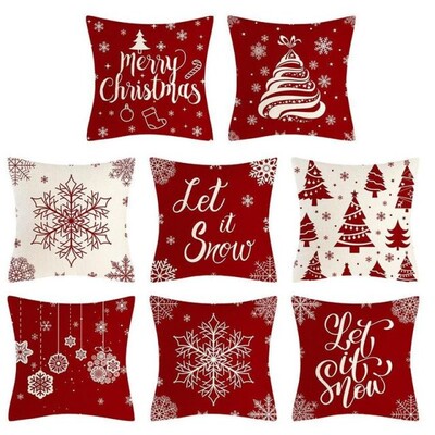 2022 New Year Pillowcases Christmas Pillow Case Throw Linen