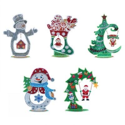 Christmas 5D DIY Diamond Painting Desk Ornaments Kit Luminou