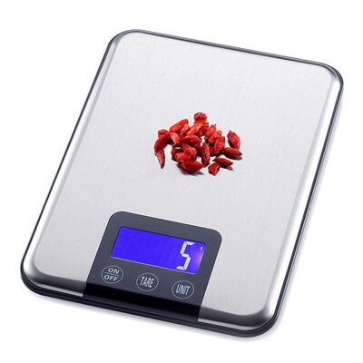 15kg/1g Digital Kitchen Scales Stainless Steel Multi-functio