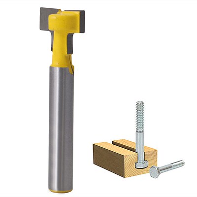 1/2'' T-Slot Cutter Steel Handle Milling Router Bit 1/4'' Sh