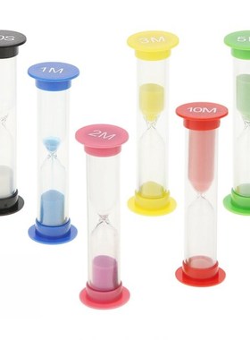 6pcs/set Creative Plastic Hourglasses Sandglass Timer Childr