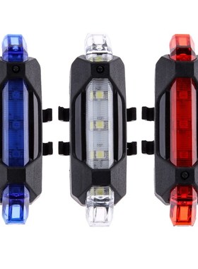 Bicycle Light Waterproof Rear Tail Light LED USB Style Recha