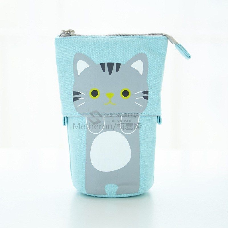 cartoon pencil case box cute telescopic pencil bag stationer