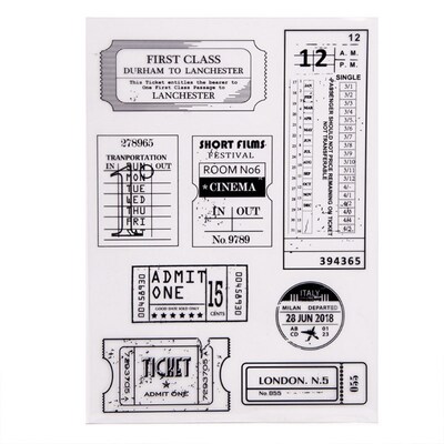 Label Silicone Clear Seal Stamp DIY Scrapbooking Embossing P