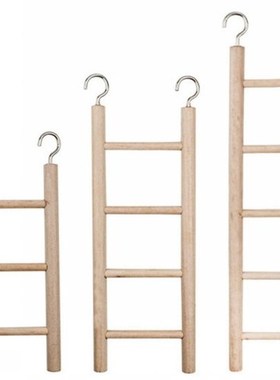 1PC Birds Toy Wooden Ladders Swing Scratcher Perch Climbing