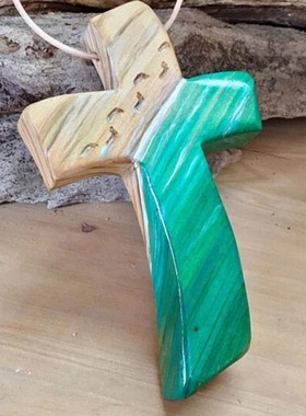 Divinely Inspired Handmade Wooden Crosses Hanging Ornament H