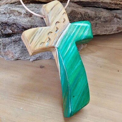 Divinely Inspired Handmade Wooden Crosses Hanging Ornament H