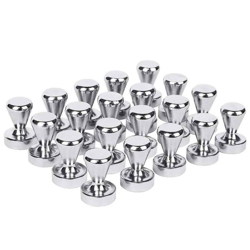 Push Pins 20 pack ,Silver nets, Brushed Nickel Push Pin Stro