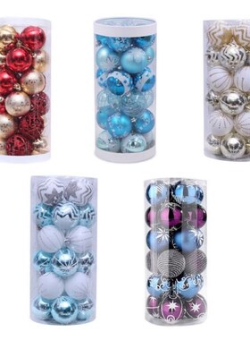 24 PCS Christmas Ball Ornaments Painted Shatterproof Christm