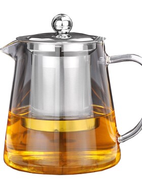 5Sizes Good Clear Borosilicate Glass Teapot With 304 Stainle