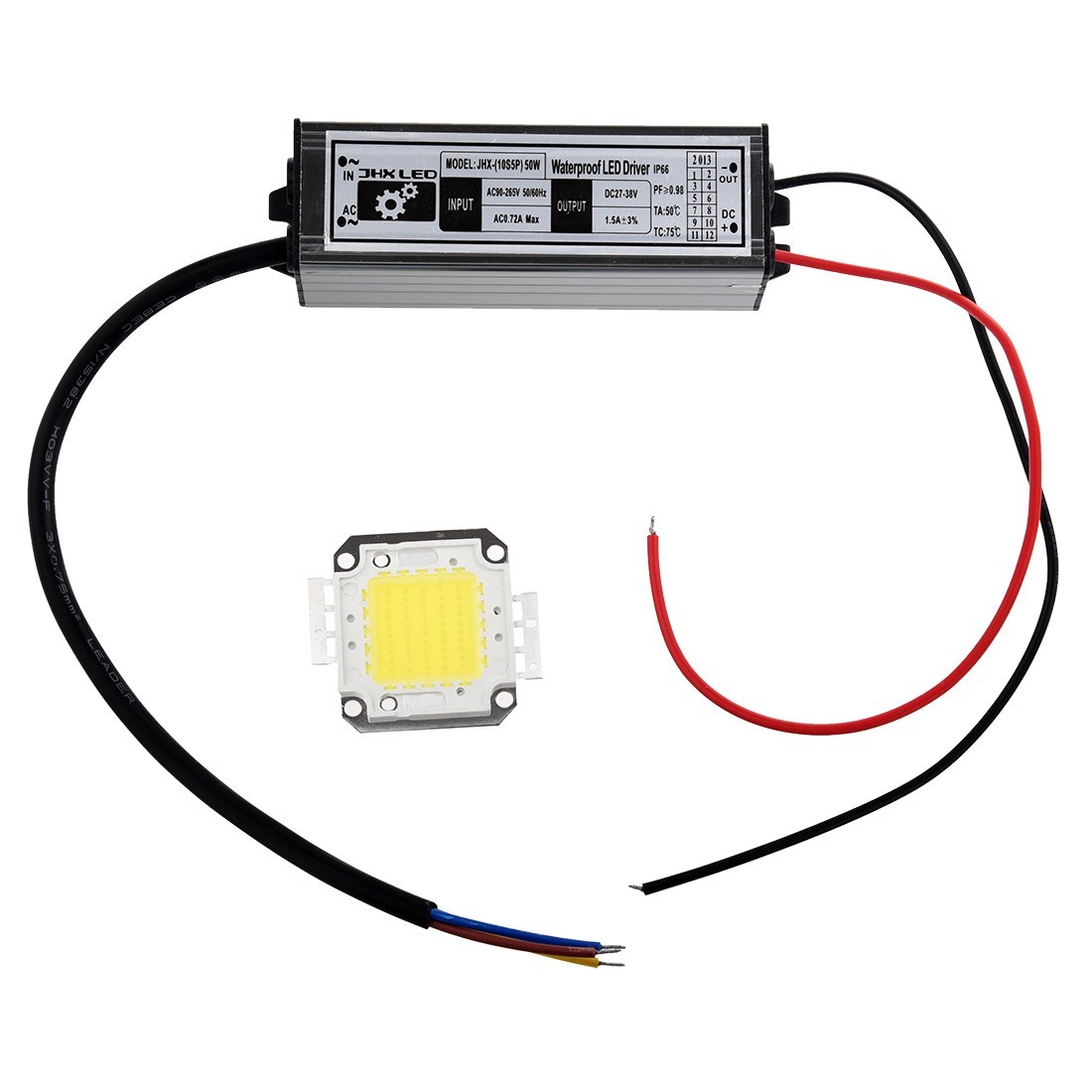 50W Power White LED Lamp + Driver Adapter Driver Light Bulb