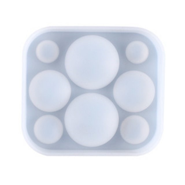 Crystal Epoxy Resin Mold Half Ball Beads Oblate Cabochon Pen